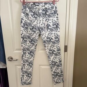 Key Fashion Black and White Floral Pants